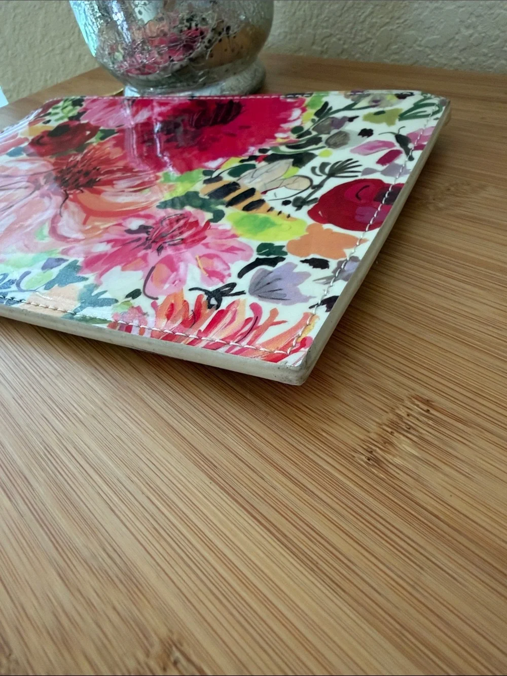 kate spade Pink Floral Glossy Zip Pouch
